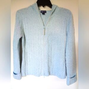 LIKE NEW HOODIE FOR GIRLS SIZE M, BY LIMITED TOO,FRONT ZIPPER, POWDER BLUE